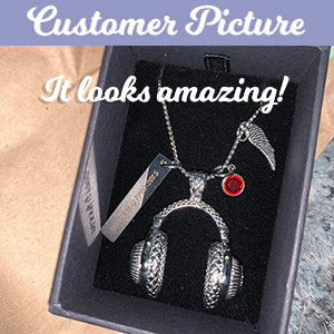 Headphone Cremation Jewelry Urn - Love Charms™ Option
