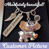 Pink Baby Elephant Pendant Urn - Love Charms™ Option