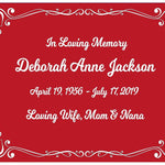 Colorful Double Heart Name Plates For Cremation Urns