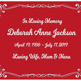 Colorful Double Heart Name Plates For Cremation Urns