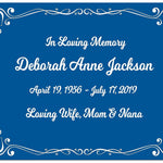 Colorful Double Heart Name Plates For Cremation Urns