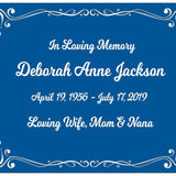 Colorful Double Heart Name Plates For Cremation Urns