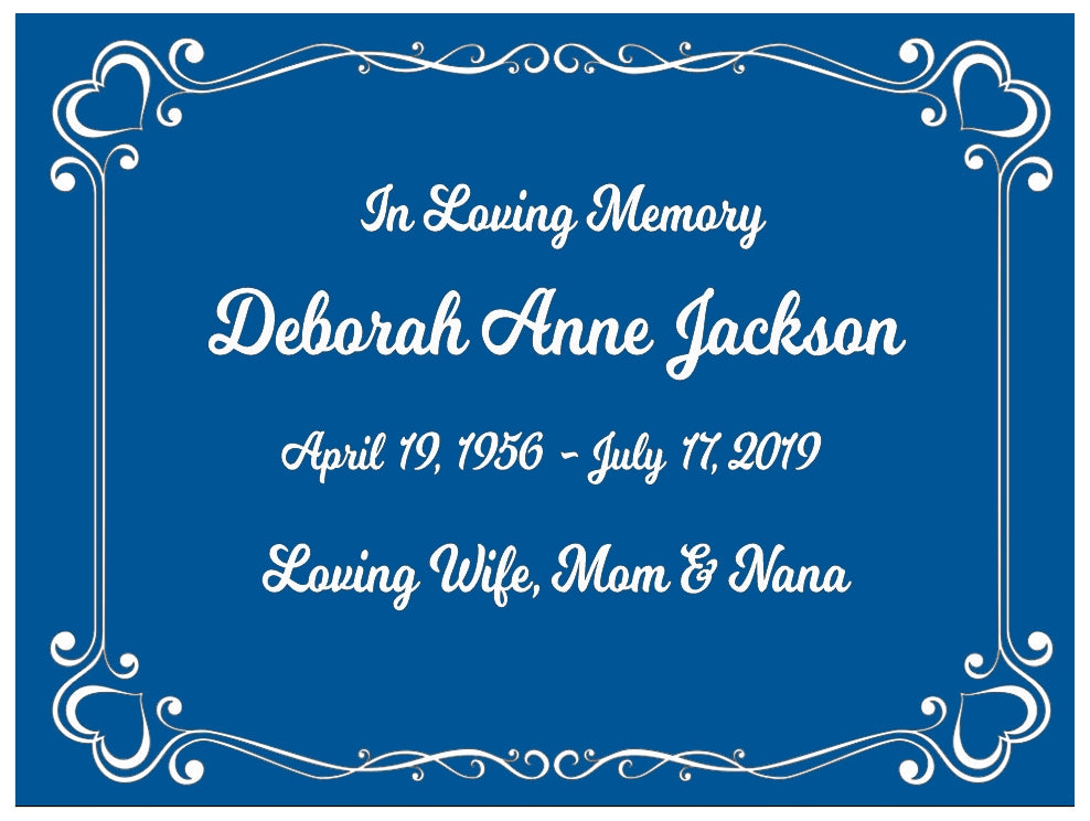 Colorful Double Heart Name Plates For Cremation Urns