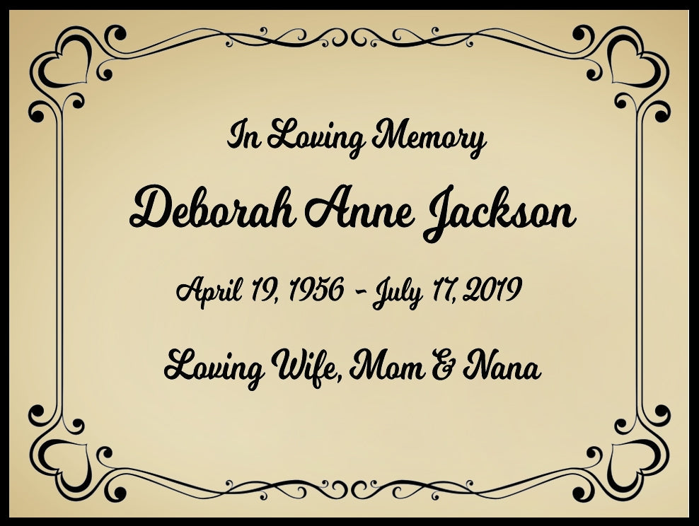 Colorful Double Heart Name Plates For Cremation Urns