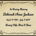 Colorful Double Heart Name Plates For Cremation Urns