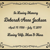 Colorful Double Heart Name Plates For Cremation Urns