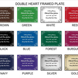 Double Heart Name Plates For Cremation Urns