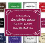 Double Heart Name Plates For Cremation Urns