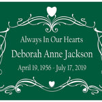 Colorful Heart Vine Name Plates For Cremation Urns