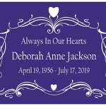 Colorful Heart Vine Name Plates For Cremation Urns