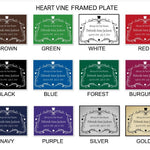 Colorful Heart Vine Name Plates For Cremation Urns