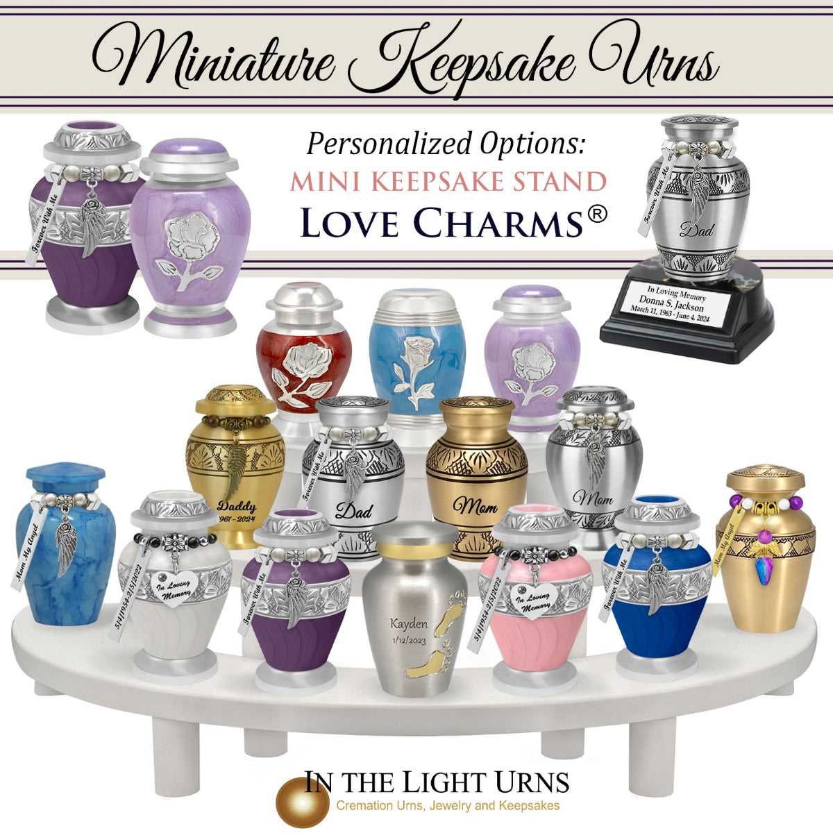 Cowboy or Cowgirl Mini Keepsake Urn - Love Charms® Option