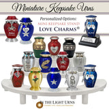 Land Turtle Pewter Keepsake Urn - Love Charms™ Option