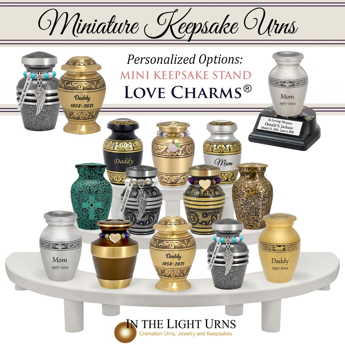 Running Wolf Brass Mini Keepsake Urn