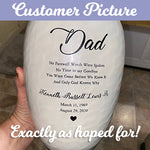 Sudden Passing Dad, Husband, Grandpa & More Cremation Urn - Pro Laser Engraving