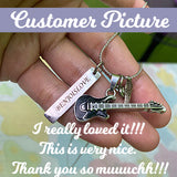 Electric Guitar Cremation Jewelry Urn - Love Charms® Option