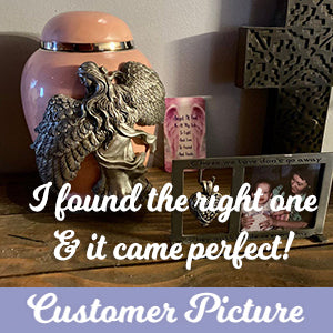Medium Wings of an Angel Pink Urn - Pro Laser Engraving