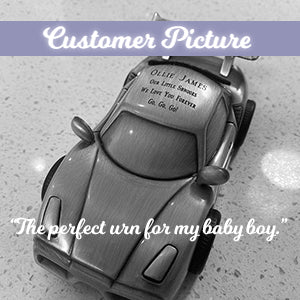 Sports Car Keepsake Cremation Urn - In The Light Urns