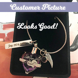 Always Purple Crystal Cremation Jewelry Urn - Love Charms™ Option