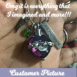 Always Purple Crystal Cremation Jewelry Urn - Love Charms™ Option