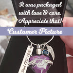 Always Purple Crystal Cremation Jewelry Urn - Love Charms™ Option