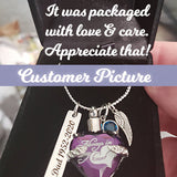 Always Purple Crystal Cremation Jewelry Urn - Love Charms™ Option