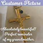 Large Gold Crucifix Cremation Ash Urn - Love Charms™ Option 