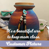 Native American Style Raku Cremation Adult or Medium Urn - Personalization Option