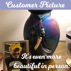 Native American Style Raku Cremation Adult or Medium Urn - Personalization Option