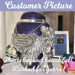 Medium Wings of an Angel Purple Urn - Pro Laser Engraving