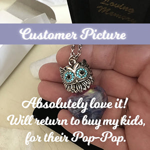 Wise Owl Heart Cremation Jewelry - Love Charms® Option 
