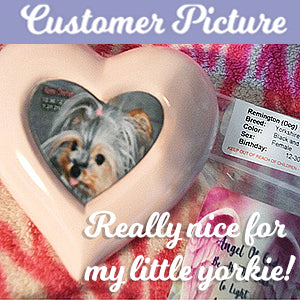 Forever Baby Pink Heart Urn - Photo Option
