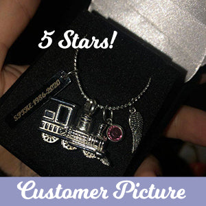 Train Stainless Pendant Urn - Love Charms™ Option