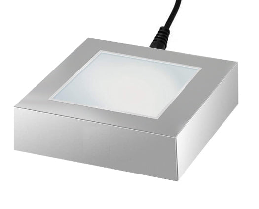 3D Crystal Medium Rectangle Photo - Engraving & Light Base Options