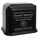 U.S. Air Force 3D Diamond Crystal Black Monarch Granite Adult Urn