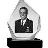 U.S. Air Force 3D Diamond Crystal Black Monarch Granite Adult Urn