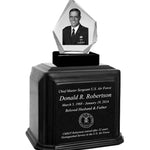 U.S. Air Force Corps 3D Diamond Crystal Black Monarch Granite Adult Urn