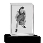 Memorial Ultra Rectangle 3D Crystal Keep The Memory® Wood Urn Set