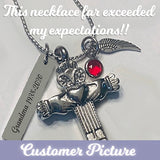 Claddagh Cross Pendant Urn - Love Charms™ Option