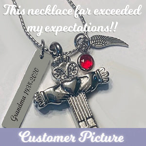 Claddagh Cross Pendant Urn - Love Charms™ Option