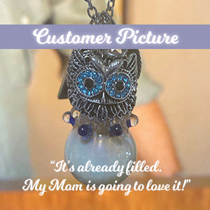 Owl Moon Cremation Jewelry Urn - Love Charms® Option