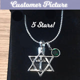 Star of David Cross Pendant Urn - Love Charms™ Option