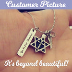 Star of David Cross Pendant Urn - Love Charms™ Option