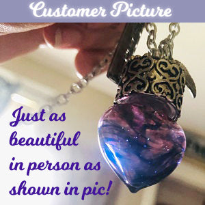 Blue Swirl Heart Teardrop Cremation Jewelry - Love Charms™ Option