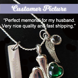 Shamrock Crystal Hearts Jewelry Urn - Love Charms™ Option 