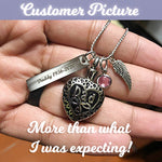 Dad Heart Cremation Jewelry Urn - Love Charms Option