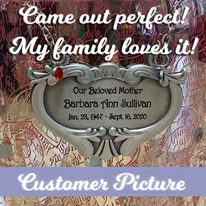 Heart Medallion Urn Name Plate - Birth & Passing Stone Option