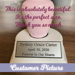Pink Preemie Urn - Free Engraved Stand