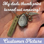 Thumb Print Teardrop Pendant Jewelry Urn - Love Charms® Option