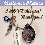 Thumb Print Teardrop Pendant Jewelry Urn - Love Charms® Option